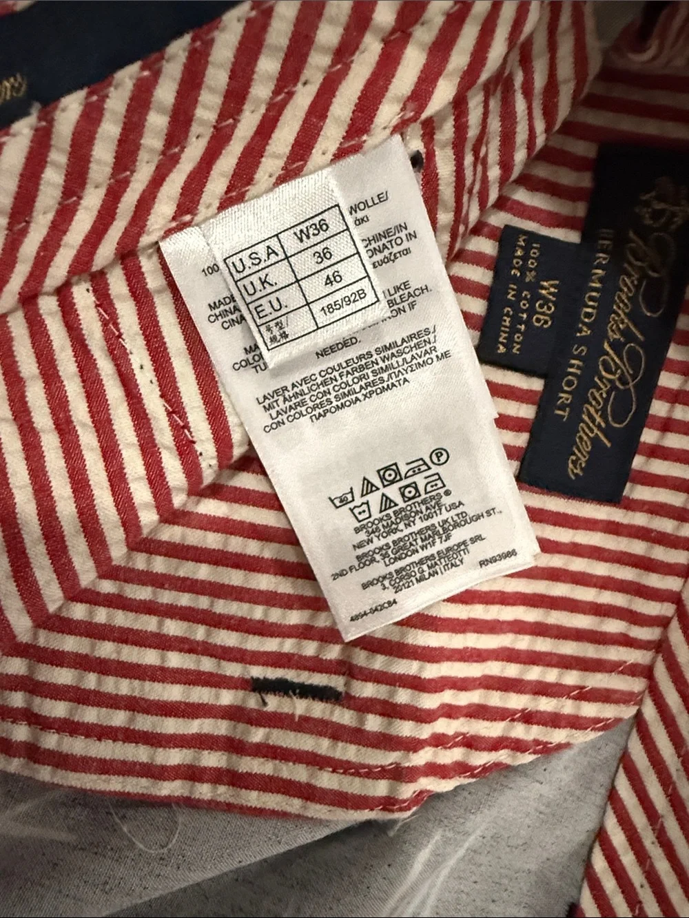 Brooks Brothers Navy Bermuda Shorts with Boat Print